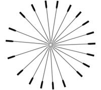 HOOWIFFY Recambios para Bolígrafos de Tinta Negra, 20 Piezas Recambios Portátiles de 1 Mm Punta Media, Recarga Práctica para Bolígrafos de Gel, Material Pp Resistente