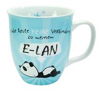 Hope & Gloria 45672 - Taza con diseño de panda E-LAN, de porcelana, 40 cl, con texto en alemán