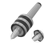 Horett Centro Vivo Cónico MT2 Centro Vivo Giratorio Cónico Morse Acero Negro Precisión de 60 Grados 0,01 Mm con Rodamiento de Alta Velocidad para Piezas Eje