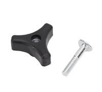 Horett Perillas de para Cortacésped, Juego de 5 Pernos Triangulares 54 Mm | Plástico Duro, Acero de Aleación, Rosca Derecha, sin Llave, Repuesto de Equipo para Césped, Kit de Pernos con Tuerca