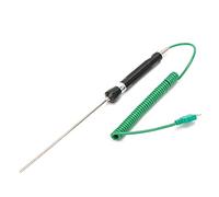 Horett Sonda de Termopar Tipo K, -50 a 600 C, Más Menos 0,75 | Prueba de Hierro ABS, Líquido y Gel, Punta Recubierta de Metal, Compatible con Instrumentos Tipo K, Sensor de Temperatura