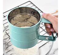 Horett Tamiz de Harina Manual Tamiz de Harina Exprimible Taza (Celeste)