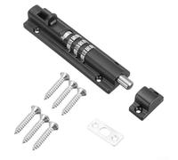 Horizontal Sliding Door Bolt Lock Combination Code | Zinc Alloy Body, Anti-tamper Screws, Keyless para access, For Garages Sheds Caravans, Indoor Outdoor Use
