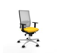 Horna sincro malla blanca similpiel amarillo brazos 1d base aluminio