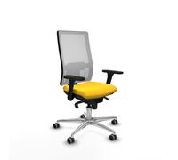 Horna sincro malla blanca similpiel amarillo brazos 3d base aluminio