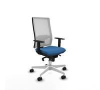Horna sincro malla blanca similpiel azul claro brazos 1d base blanca