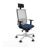 Horna sincro malla blanca similpiel azul marino brazos 1d base blanca