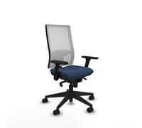 Horna sincro malla blanca similpiel azul marino brazos 3d base piramid