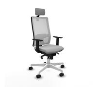 Horna sincro malla blanca similpiel gris claro brazos 1d base blanca c