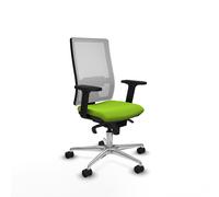 Horna sincro malla blanca similpiel pistacho brazos 2d base aluminio