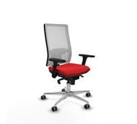 Horna sincro malla blanca similpiel rojo brazos 3d base aluminio rued