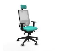 Horna sincro malla blanca similpiel turquesa brazos 1d base piramidal