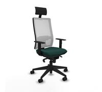 Horna sincro malla blanca similpiel verde botella brazos 1d base piram