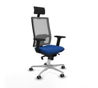Horna sincro malla gris similpiel azul brazos 2d base aluminio cabecer