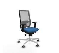 Horna sincro malla gris similpiel azul claro brazos 1d base blanca ru