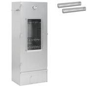 Horno Ahumador 3 Pcs Plateado Acero Galvanizado Vidaxl