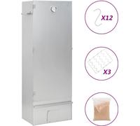 Horno ahumador astillas madera acero galvanizado 44,5x29x110 cm