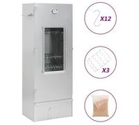 Horno Ahumador Astillas Madera Acero Galvanizado 44,5x29x110 Cm Vidaxl