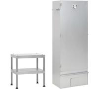 Horno ahumador de barbacoa con mesa acero galvanizado
