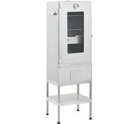 Horno ahumador de barbacoa con mesa acero galvanizado