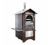 Horno de leña de exterior Magnus 80 Deluxe EXT INOX - Esmalte de cobre