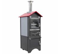 Horno de leña de exterior Nuevo Minimus 50 EXT en acero - Ventilado