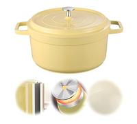 Horno holandés para hornear pan, olla holandesa esmaltada de 5 cuartos con tapa, horno holandés de doble asa para hornear pan, estofar, cocinar, regalos para la familia