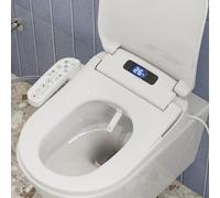 HOROW Asiento electrónico inteligente para bidé, asiento de inodoro con calefacción y control de temperatura, secadora integrada y luz nocturna, con filtro de agua, cierre suave y boquilla de