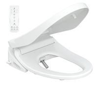 HOROW Bidé ducha inodoro asiento eléctrico con mando a distancia, boquilla autolimpiante de acero completo, luz nocturna, desodorización, secadora, calentador de agua, ahorro de energía B0405