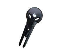 Horquilla verde para zonas de césped prensado, diseño de calavera de metal de dos puntas con bolsillo para jugar en el campo, uso diario, horquilla de golf de golf, cuidado verde, calavera de césped