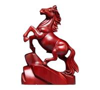 Horse Sculpture - Carved Animal Statue, Craft Wood Figurine, Prosperity Symbol Desktop Decor Traditional Equine Art Display Ornament Stylish Interior Piece | Home Office Living Room Celebration