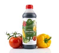Hortulani Humus de Lombriz Líquido para Verduras - Abono Tomates, Frutales y Huerto, Fertilizante Orgánico Líquido con Humus Lombriz (1,0 litros)