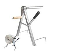 Hose Roller For Outside - Space Saving Feature, 15 Inch External Coil Device, Weatherproof Backyard Faucet Component, Durable Silver Metal Fastener | Utility Tool For Yards & Gardening