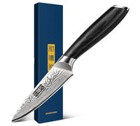 HOSHANHO Cuchillo de Pelar de 9,5 cm, Cuchillo para Fruta Cuchillo Pelador | Cuchillo para Fruta Pequeño Japonés Ultraafilado Forjado en Acero en Polvo de Alto Contenido en Carbono con Mango Ergonómico