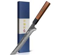 HOSHANHO Cuchillo para Filete 18 cm, Cuchillo para Deshuesar para Filetear | Cuchillo para Filetear Pescado Japonés Forjado a Mano Superafilado de Acero al Carbono, Ideal para Cortar Carne y Aves