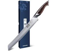 HOSHANHO Cuchillo para Pan 25 cm, Cuchillo Panero Súper Afilado de Serrada