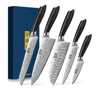 HOSHANHO Juego de Cuchillos de Cocina 5 Piezas, Juego de Cuchillos de Chef