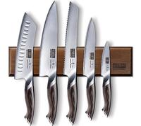 HOSHANHO Juego de Cuchillos de Cocina de 6 Piezas, Juego de Cuchillos de Chef Profesional, set de cuchillos de cocina de Acero Inoxidable con portacuchillas magnético