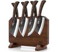 HOSHANHO Juego de Cuchillos de Cocina de 8 Piezas, Juego de Cuchillos con Bloque Acero Inoxidable con Alto Contenido en Carbono, Juego de Cuchillos Carnicero Profesional Ultra Afilados Regalo para Hom
