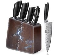 HOSHANHO Juego de Cuchillos de Cocina de Chef con Bloque Magnético 8 Piezas