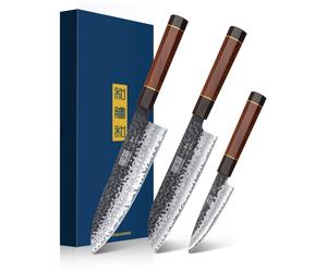 HOSHNAHO, juego de 3 cuchillos de cocina, estilo japonés