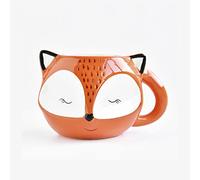 Hosoncovy Taza de cerámica con forma de animal 3D de 550 ml con asa, taza de café y té, taza de regalo (zorro)