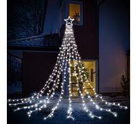 HOSPAOP Guirnalda Luces LED Exterior Blanco 320 LED 9x3,35M Luces de Navidad Impermeables con 8 Modos y Temporizador IP44 para Árbol, Jardín, Fiesta, Decoración Navideña