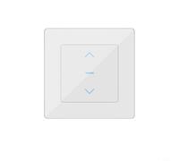 Hosrivae 80X80mm blanco ignífugo ABS WiFi cortina persiana controlador compatible con Tuya para Smart Life, protección contra sobrecarga Interruptor de persiana enrollable inteligente UE Reino Unido