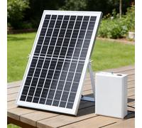 Hosrivae Bomba solar con respaldo, 9 V 6 W-10 W, bomba de fuente solar para estanque, 5 fuentes de almacenamiento de energía solar ajustables para jardín, baño de pájaros (9 V, 10 W, 2600 mAH)