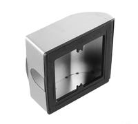 Hosrivae Cubierta impermeable del zócalo, protector de lluvia plateado de acero inoxidable para 86 tipos interruptores de pared al aire libre jardín balcón carcasa protectora