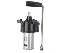 Hosrivae Generador de manivela de mano, turbina eólica DC 6V-24V, engranaje planetario de alta cero inoxidable, PVC, 120 x 35 mm, modelo educativo de potencia