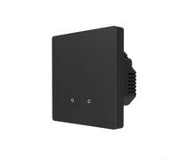 Hosrivae Interruptor de luz de pared táctil Zigbee, para Tuya para Moes Star Ring Series Soporte RF Control remoto PC blanco Panel de control de iluminación para el hogar inteligente (2 bandas, negro)