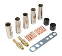 Hosrivae Kit de 20 consumibles de soldadura MIG MAG 15AK, boquillas y puntas M6 de 0,8 mm MB14/15, compatible con Metabo GYS para soldadores Güde