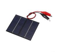 Hosrivae Kit de carga de panel solar mini de 1,5 W y 12 V con cable y clips de cocodrilo, módulo fotovoltaico portátil para bricolaje, ciencia, escuela, proyecto, camping, pesca, jardín, carga de luz